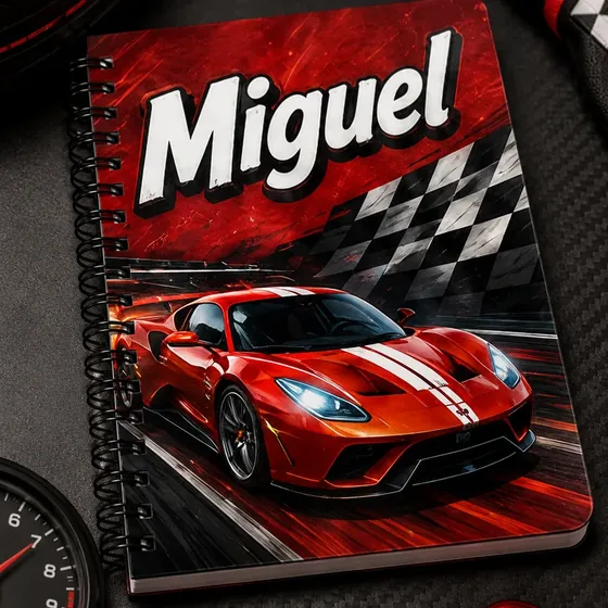 Caderno personalizado Miguel pronto